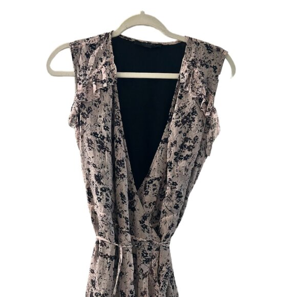 All Saints Priya Petal Wrap Mini Dress Size Small - Picture 1 of 3